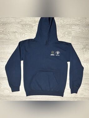 2024 NCAA Michigan Football Rose Bowl Champions Men Blue Graphic Hoodie Sweater
